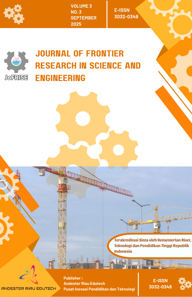 					View Vol. 3 No. 3 (2025): JOURNAL OF FRONTIER RESEARCH IN SCIENCE AND ENGINEERING - SEPTEMBER
				